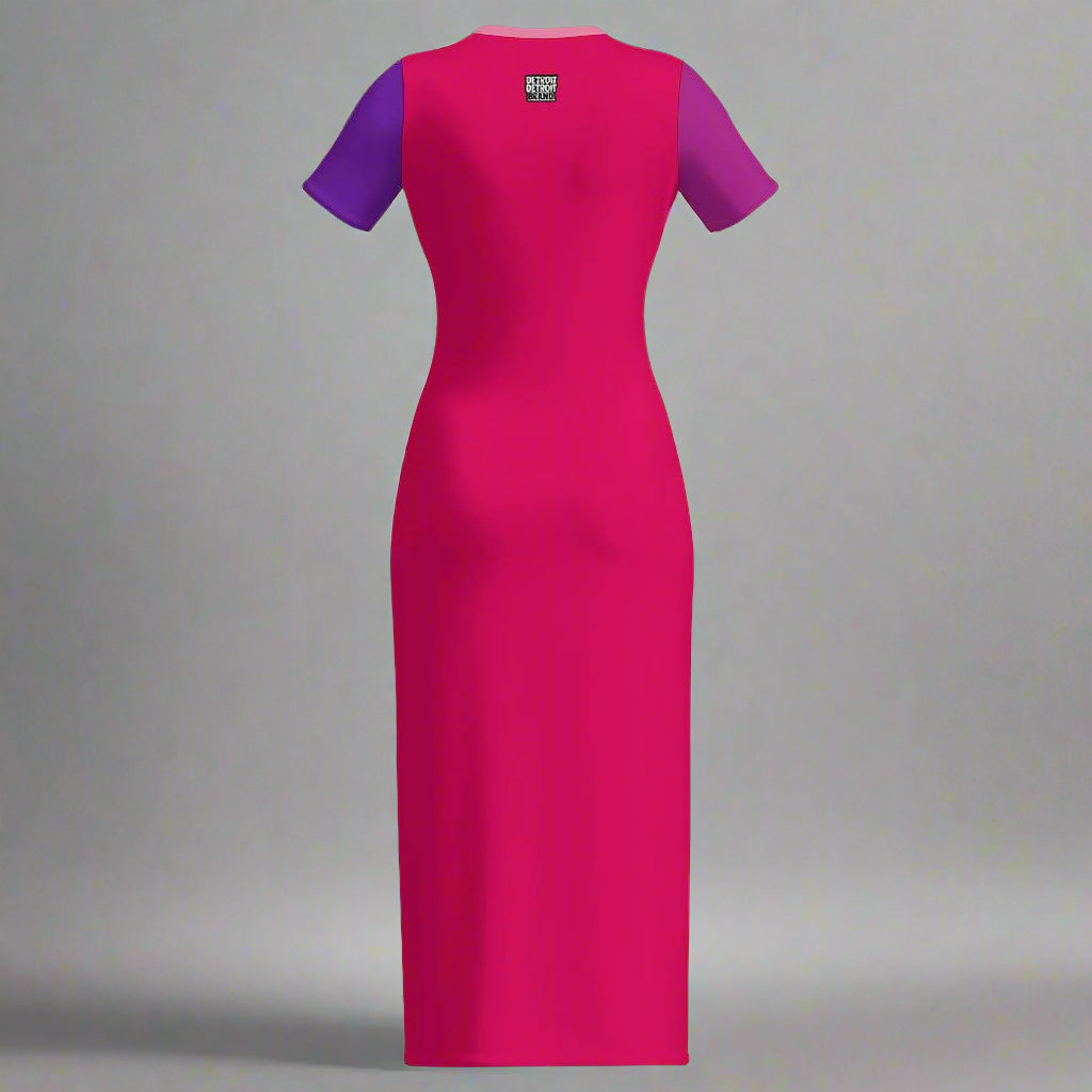 Multicolored Detroit 313 Body Con Maxi Dress