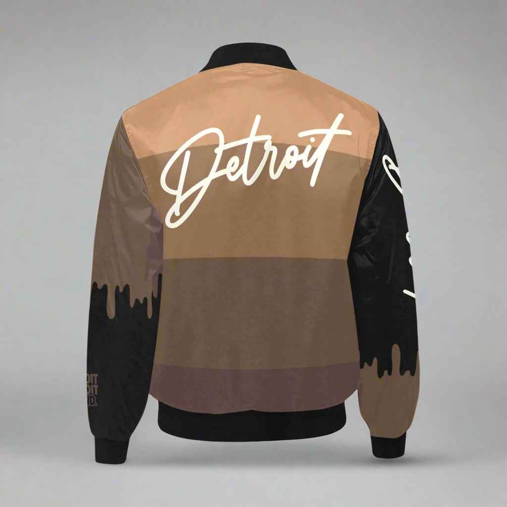 Detroit Drip Bomber Jacket — Earth Tone Edition