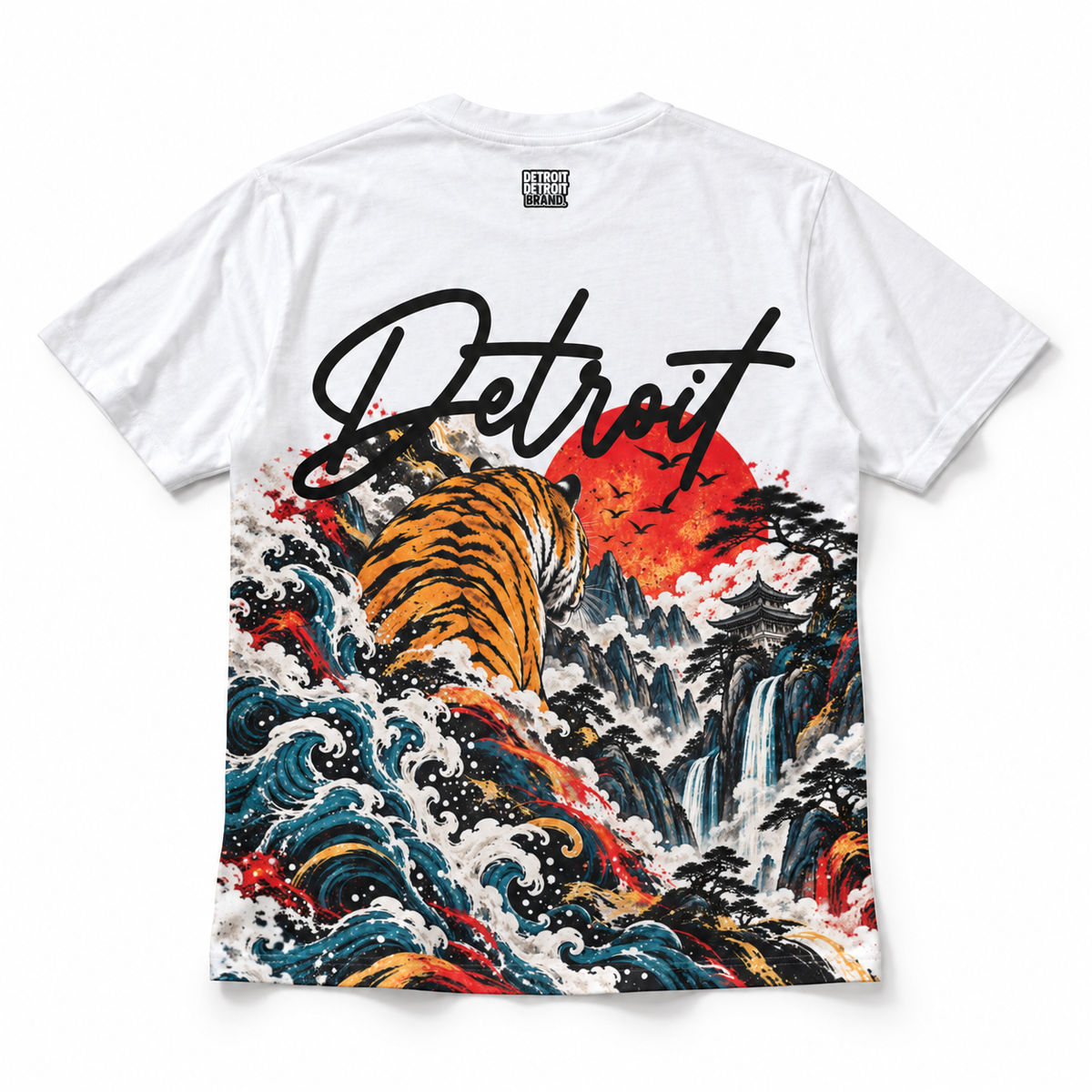 Detroit Tiger Wave Graphic T-Shirt