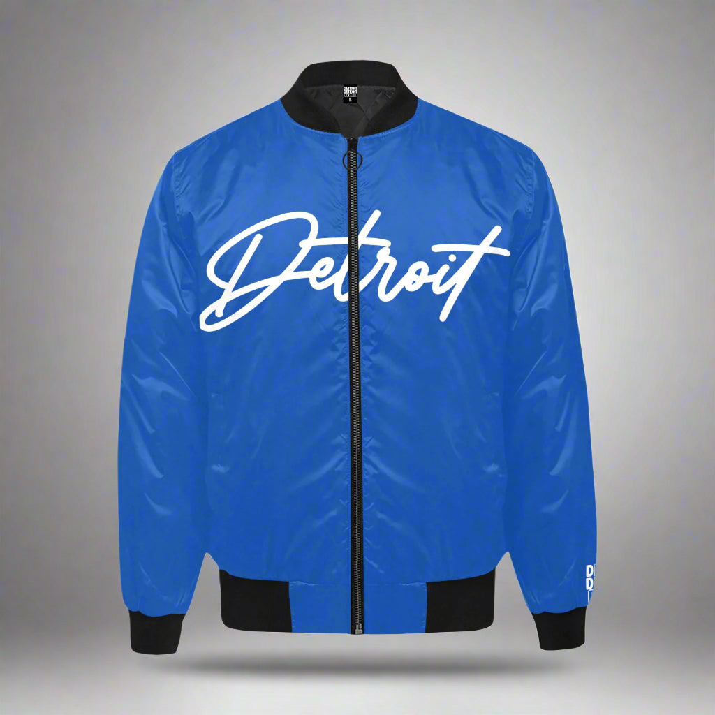 Detroit Signature Bomber Jacket – Blue Classic Style