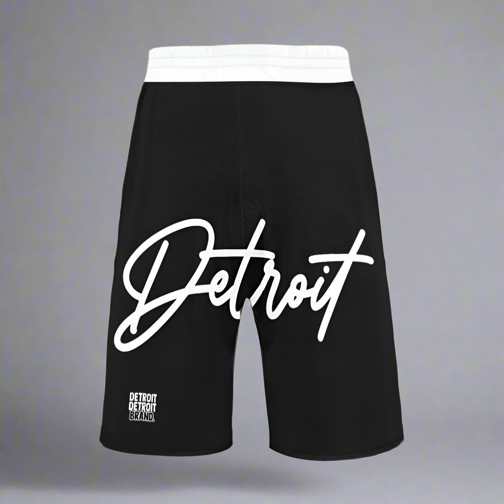Detroit Signature Script All Over Print Mens Shorts