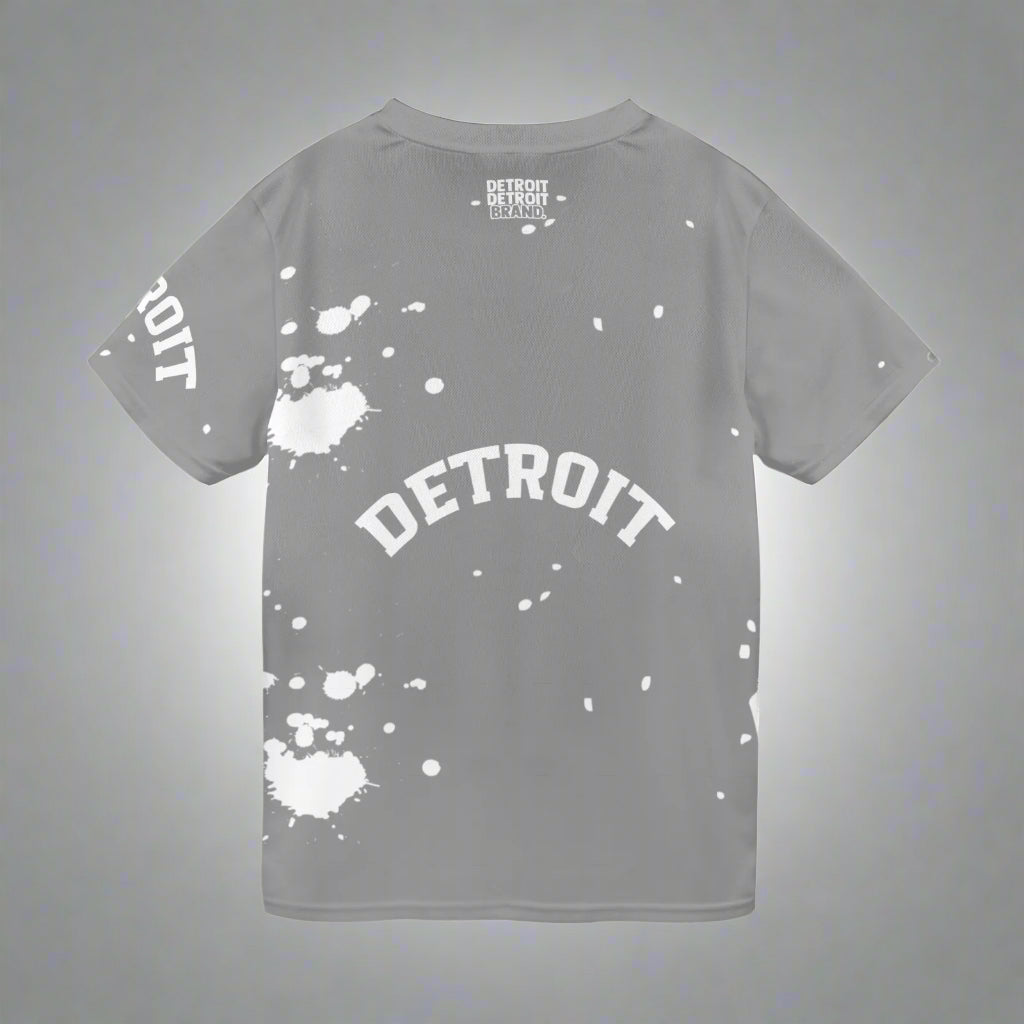 Bold Paint Splatter Detroit Varsity All Over Print Mens T-shirt