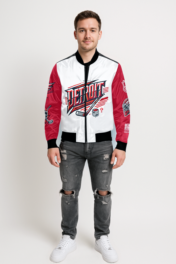 Detroit Red Wings Victory All Over Mens Bomber Jacket