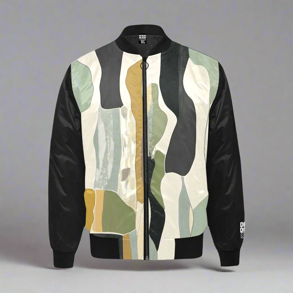 Camo Patchwork All Over Print Men’s Bomber Jacket