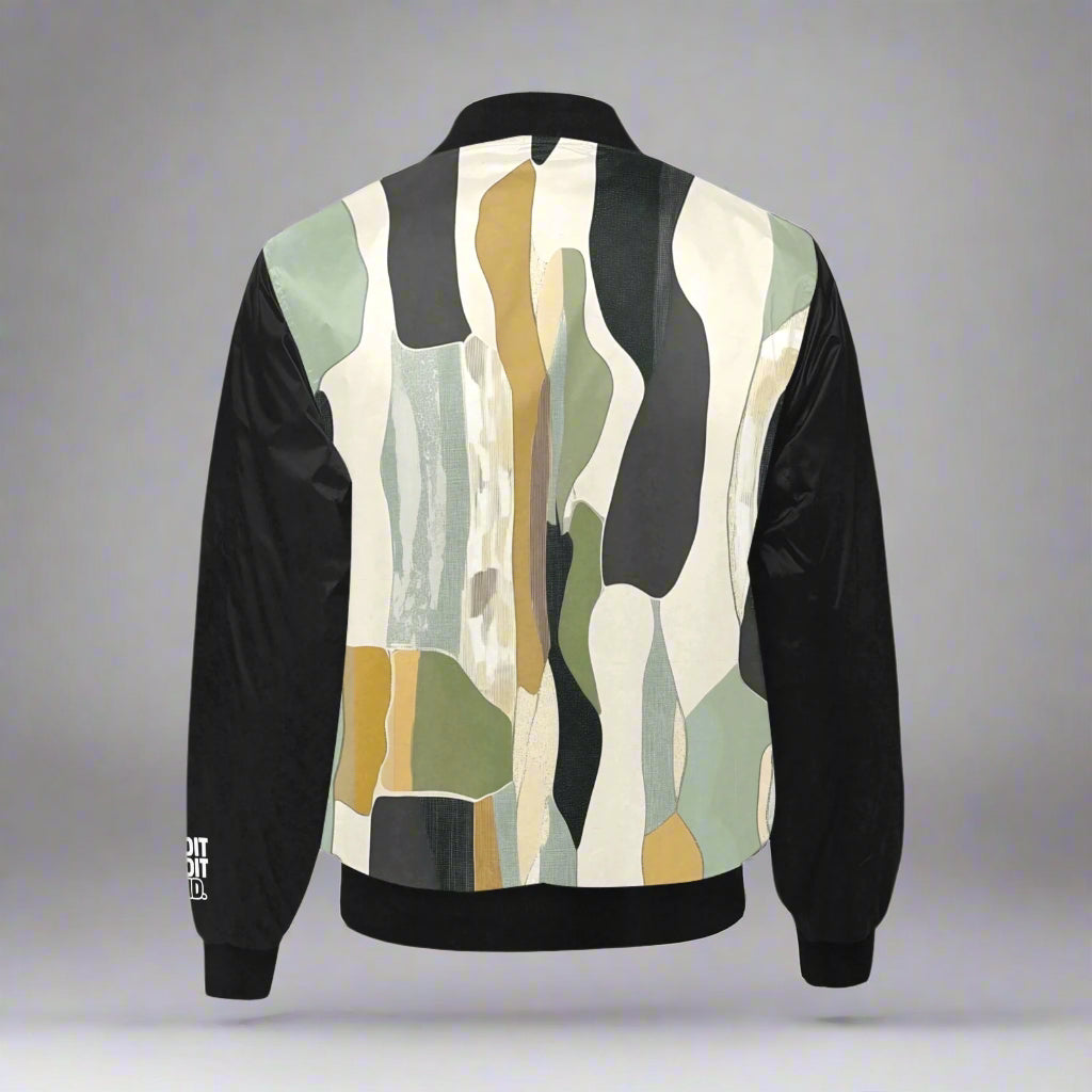Camo Patchwork All Over Print Men’s Bomber Jacket