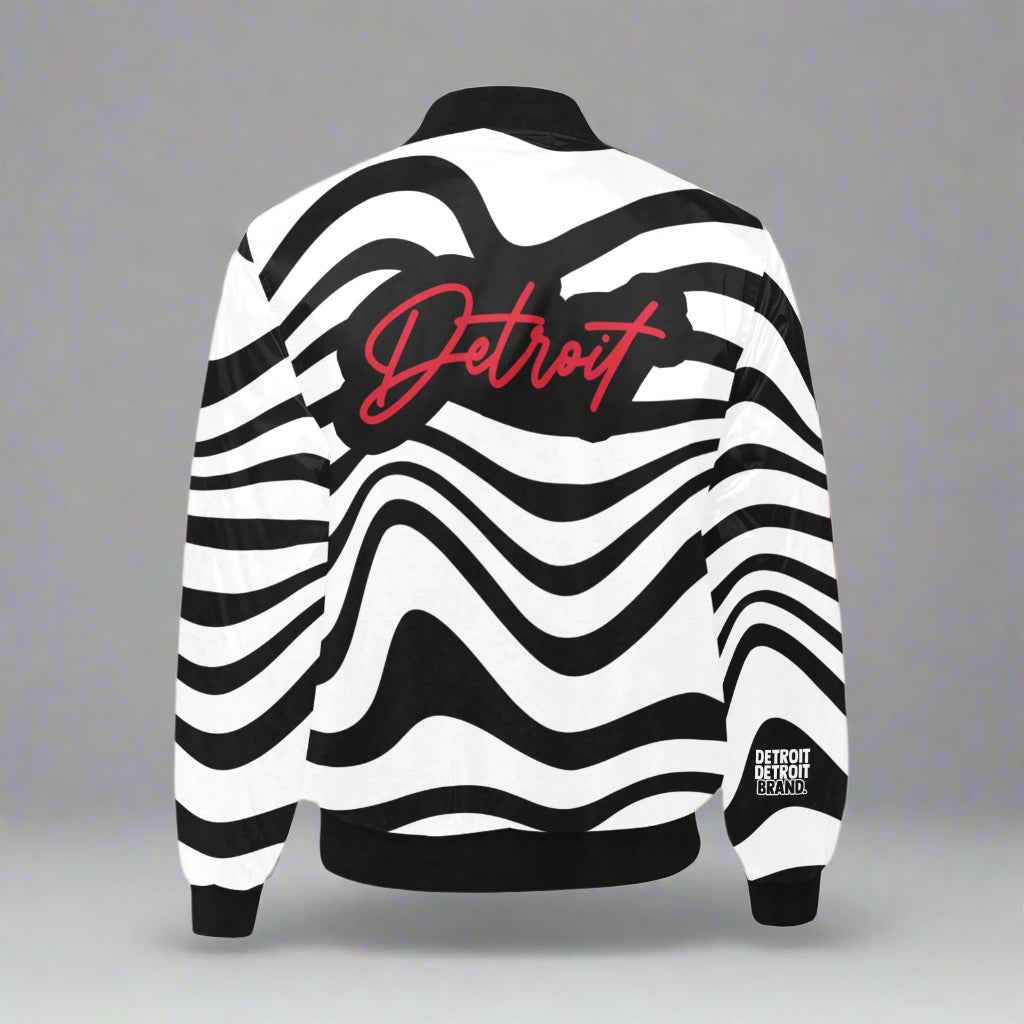 Detroit Wavy Bomber Jacket — Wave Pattern