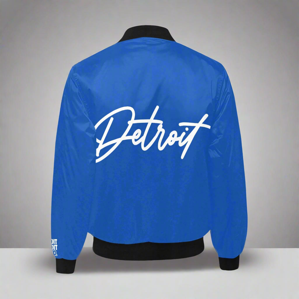 Detroit Signature Bomber Jacket - Classic Blue Edition | Stylish Detroit Bomber Jacket