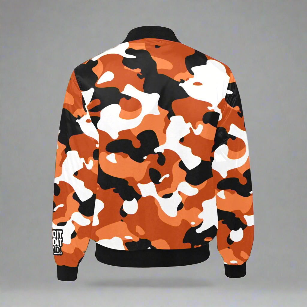 Orange Camo Bomber Jacket — All-Over Print
