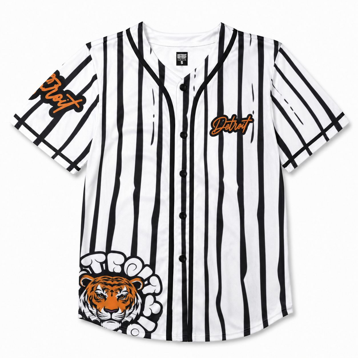 Detroit Tiger Baseball Jersey - Pinstripe Design