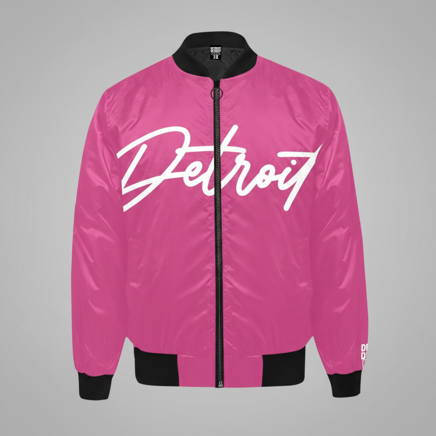 Pink Original Detroit Printed Bomber Jacket