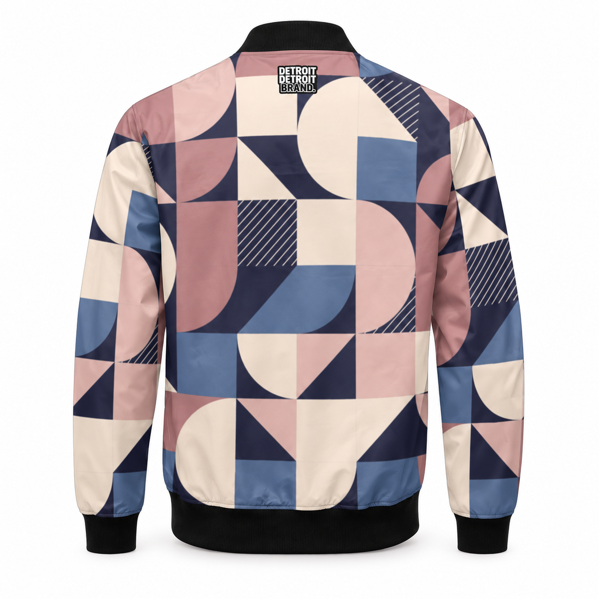 Detroit Geometric Print Bomber Jacket