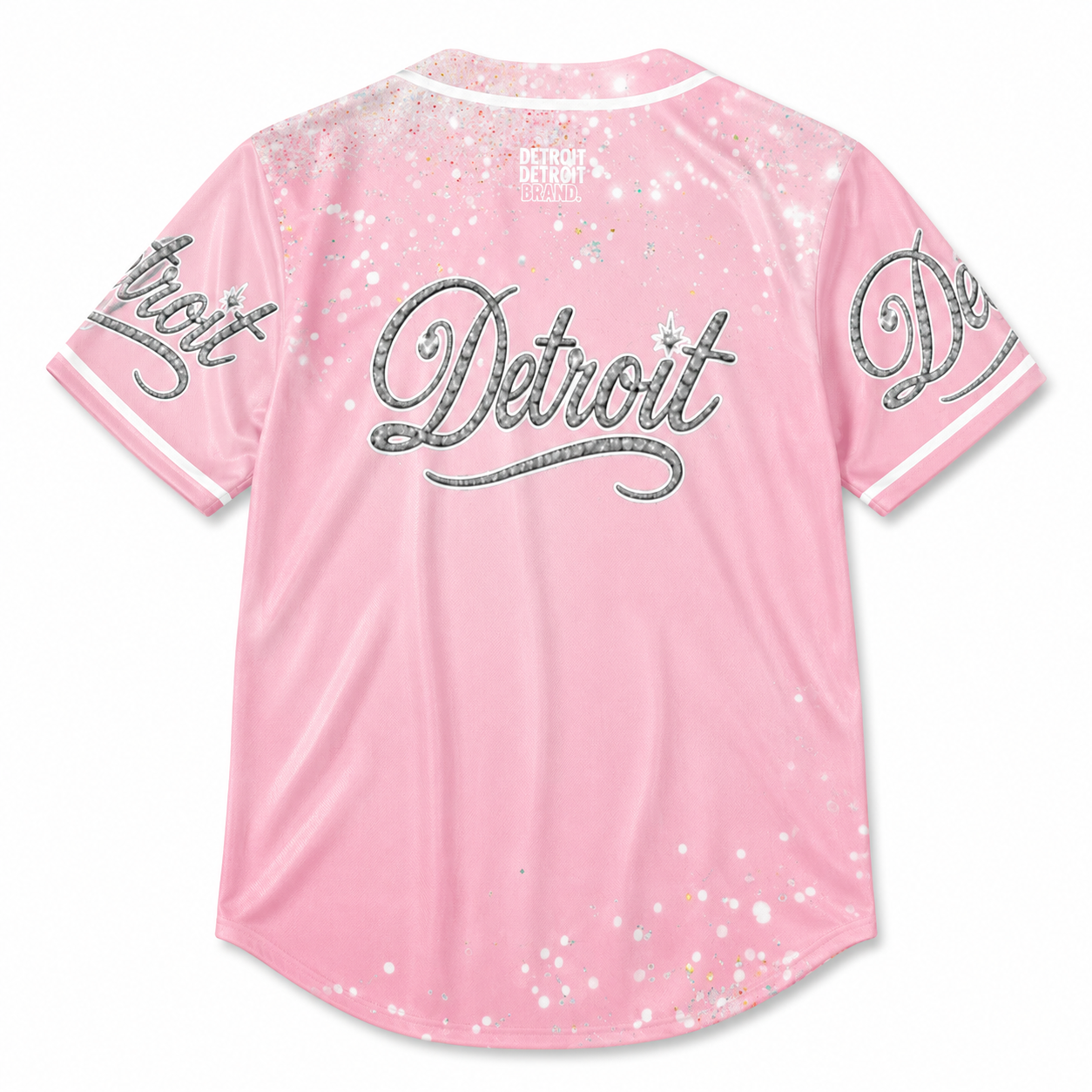 Detroit Pink Crystal Baseball Jersey – Women’s Edition