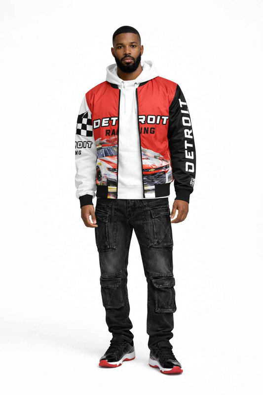Detroit Racing Bomber Jacket — NASCAR Graphic Edition
