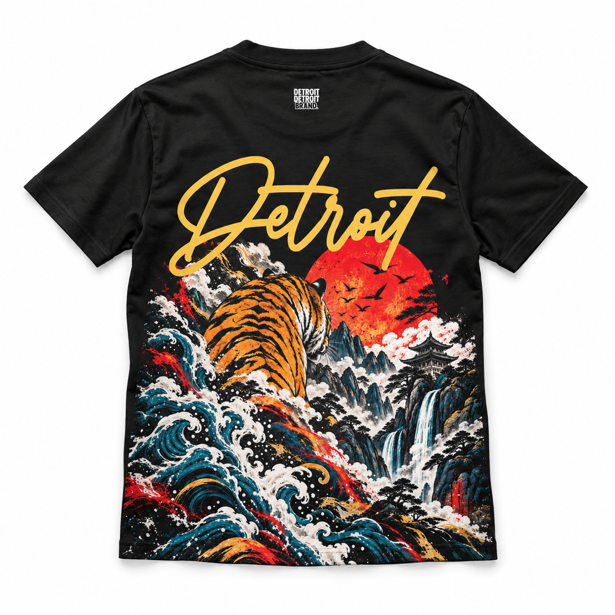 Detroit Tiger Wave Graphic T-Shirt