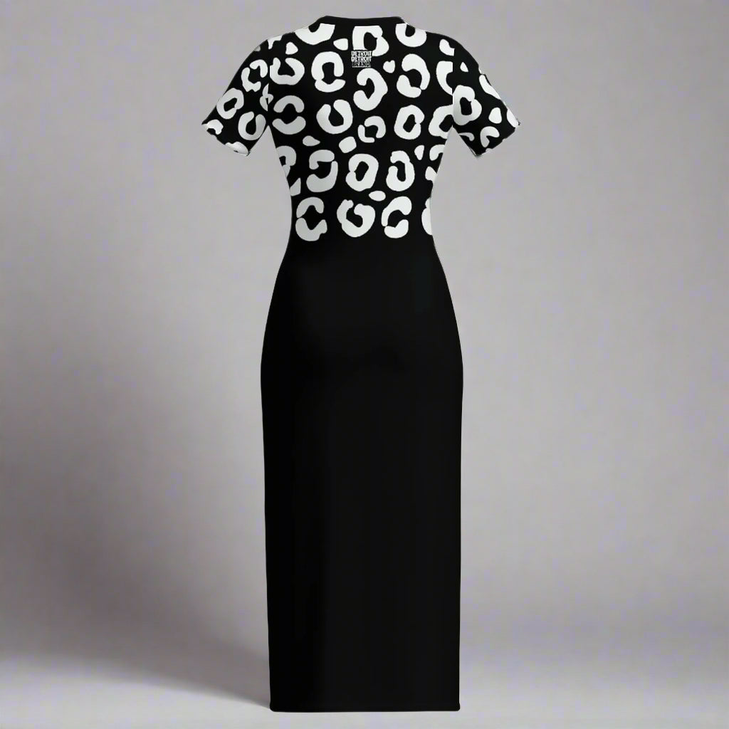 Detroit Leopard Print Bodycon Maxi Dress