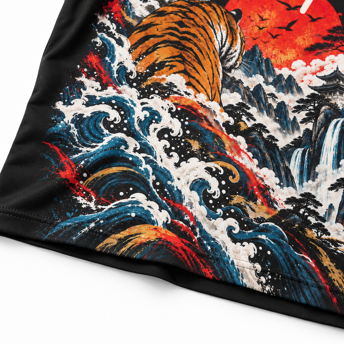 Detroit Tiger Wave Graphic T-Shirt