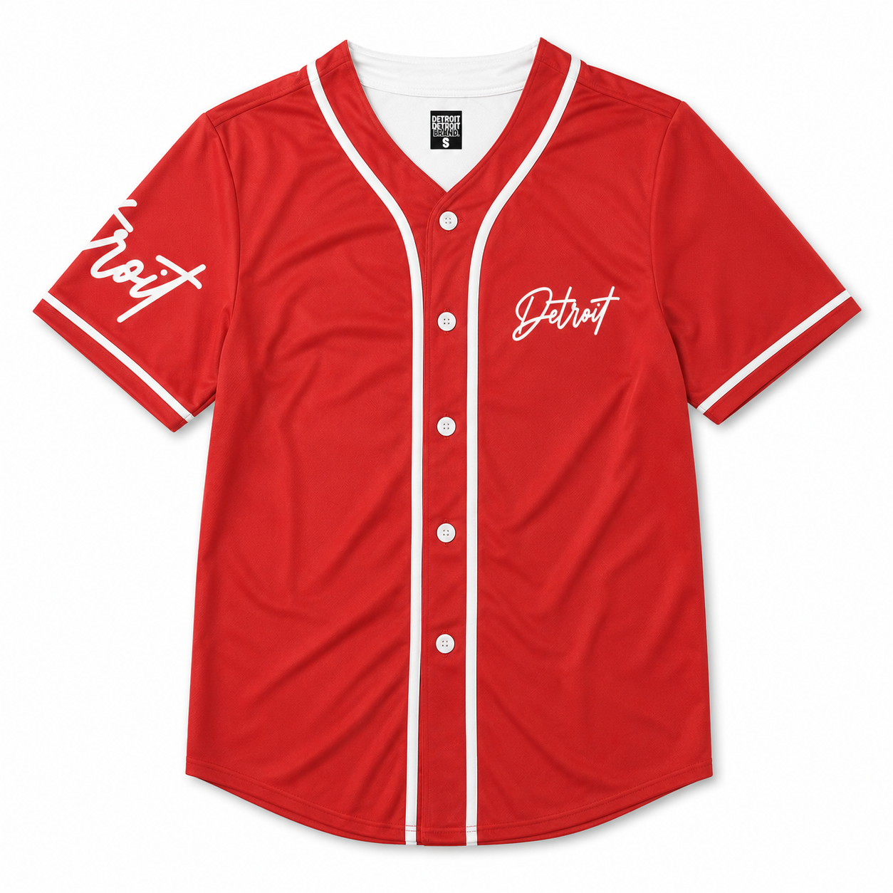 Detroit Script Baseball Jersey Red - Grab Your Stylish Detroit Baseball Jersey Red Today!
