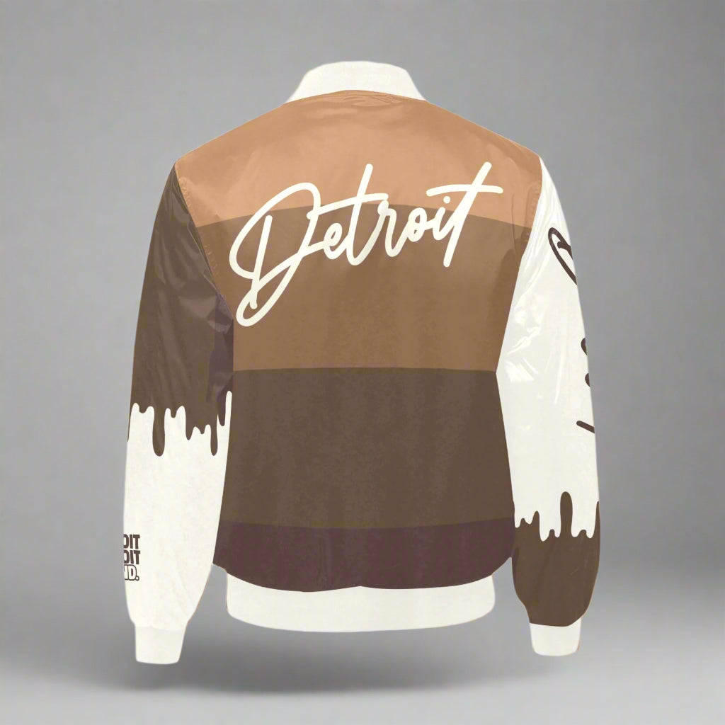 Detroit Drip Bomber Jacket - Neutral Tones
