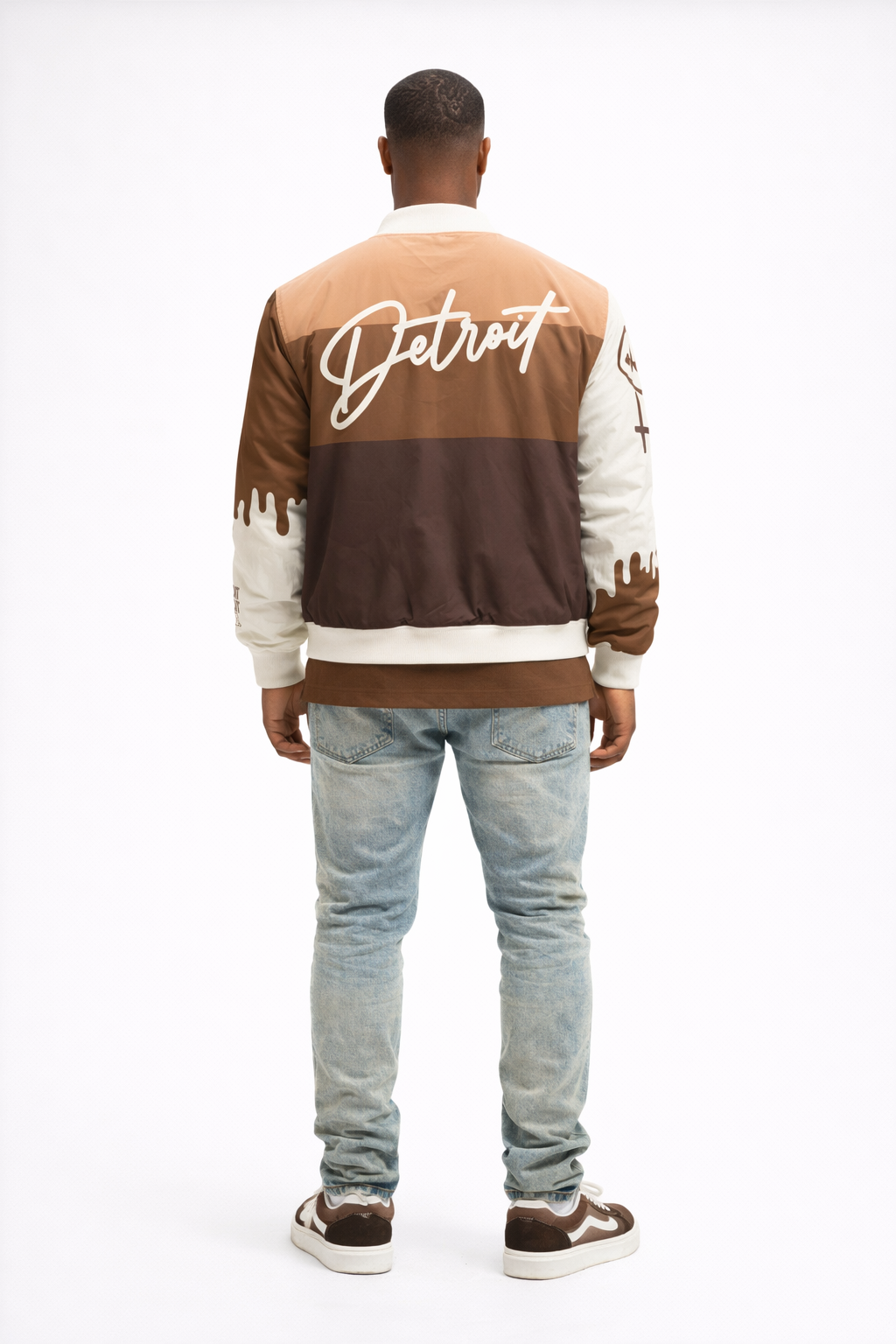 Detroit Drip Bomber Jacket — Neutral Tones Edition - The Detroit Detroit Brand
