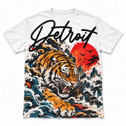 Detroit Tiger Wave Graphic T-Shirt