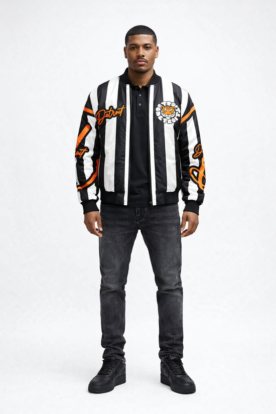 Detroit Detroit Brand Signature Bomber Jacket — Striped Edition