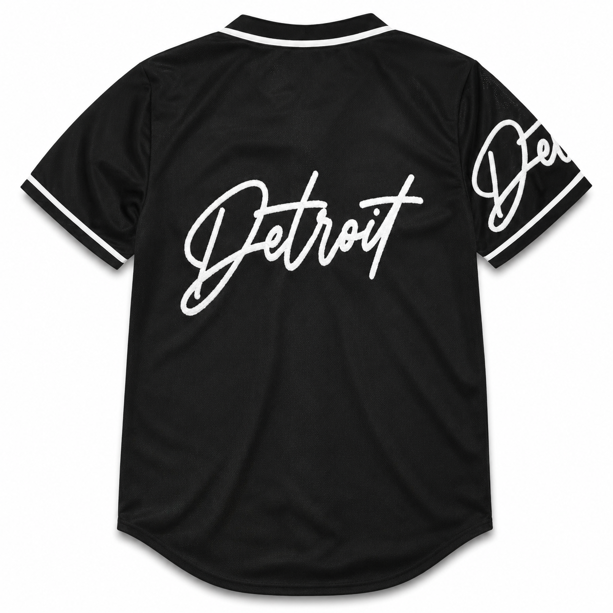 Detroit Baseball Jersey - Black Script Style Jersey