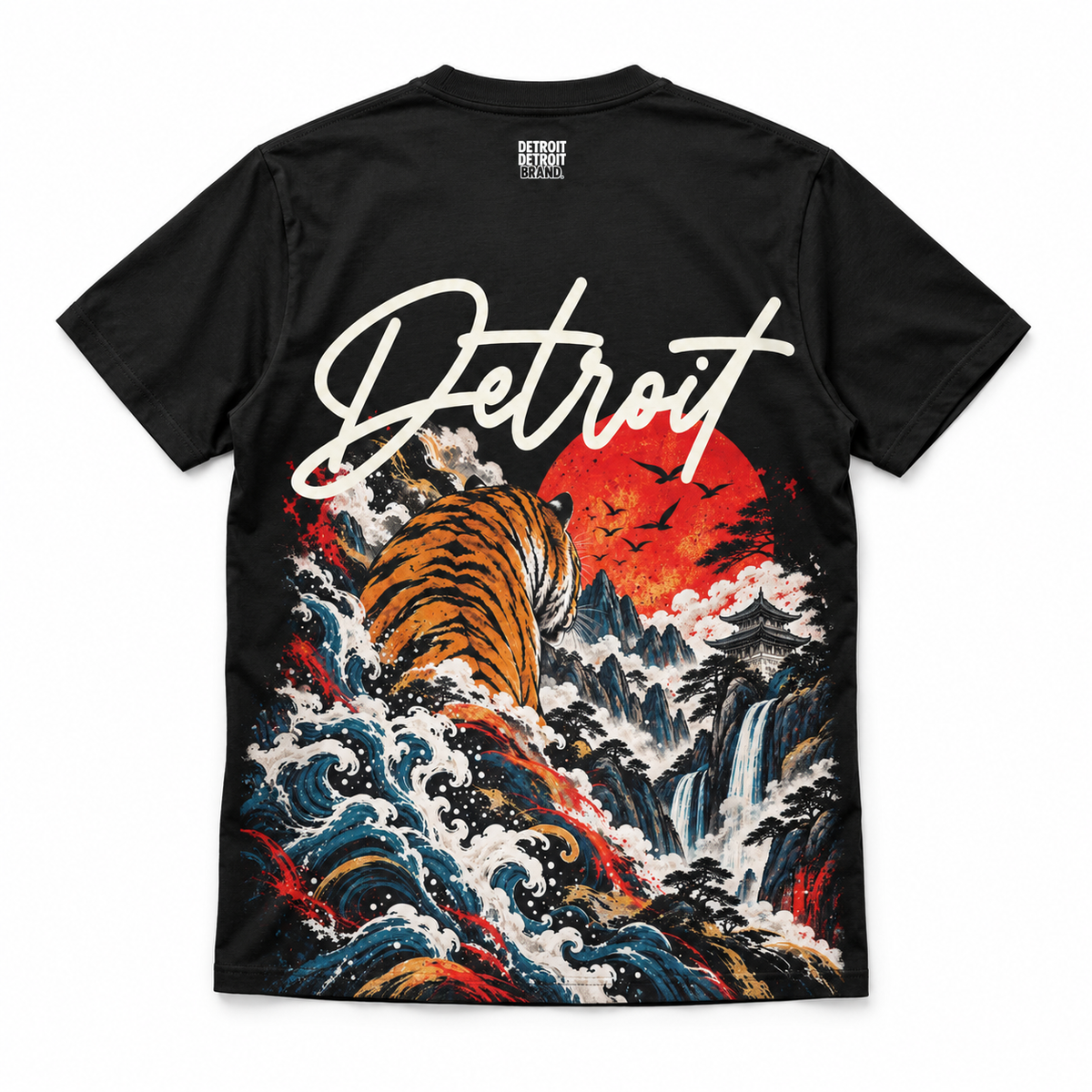 Detroit Tiger Wave Graphic T-Shirt