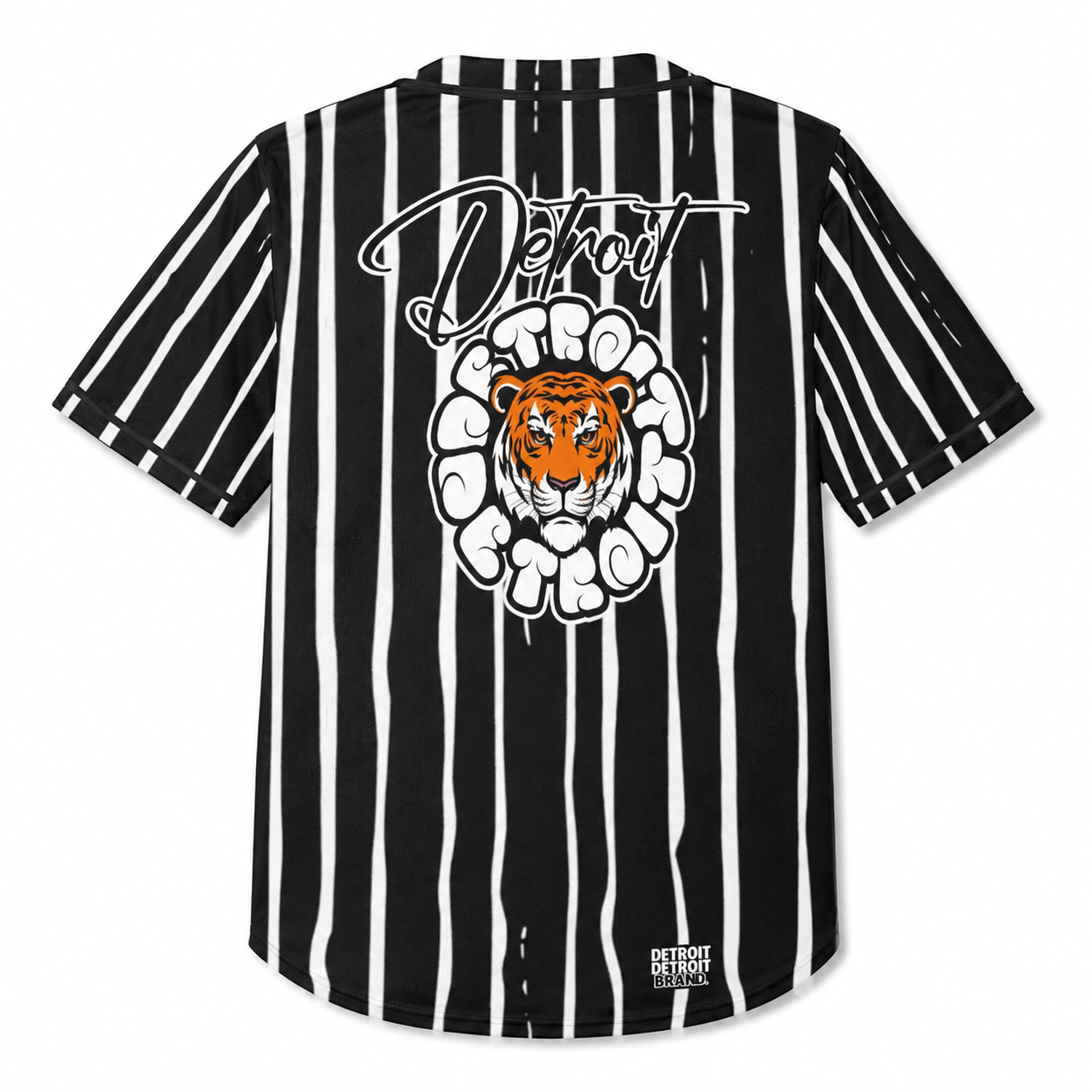 Detroit Tiger Baseball Jersey - Detroit Stripe Tiger Design