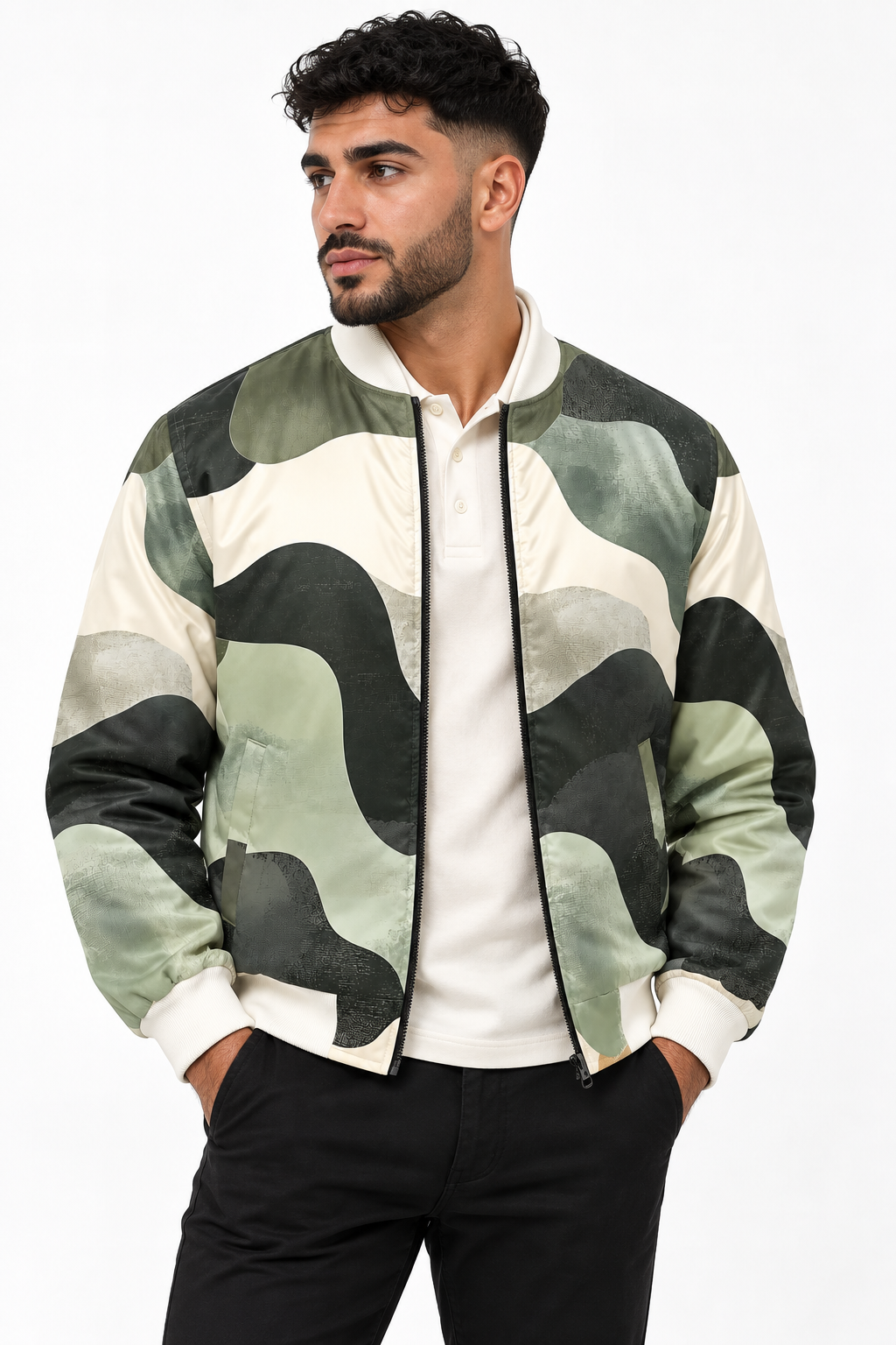Detroit Abstract Camo Bomber Jacket