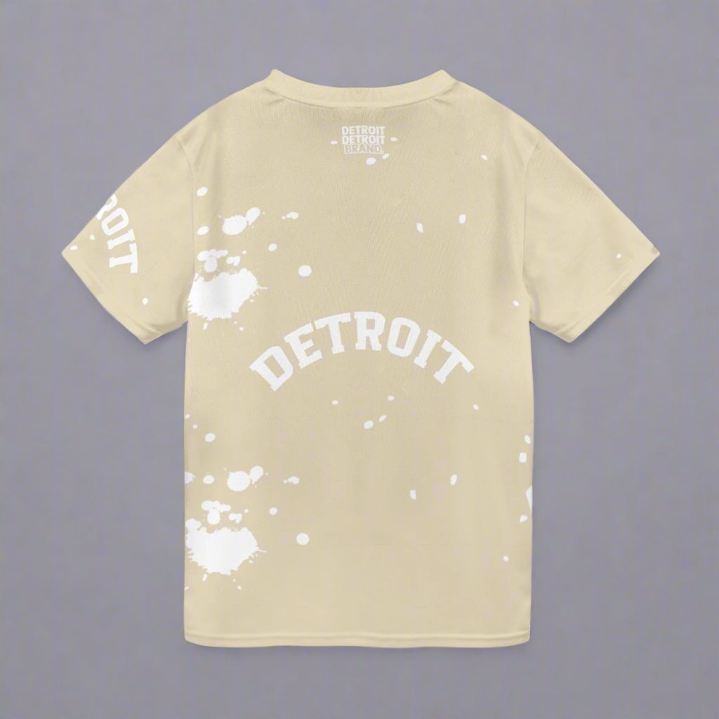 Bold Paint Splatter Detroit Varsity All Over Print Mens T-shirt