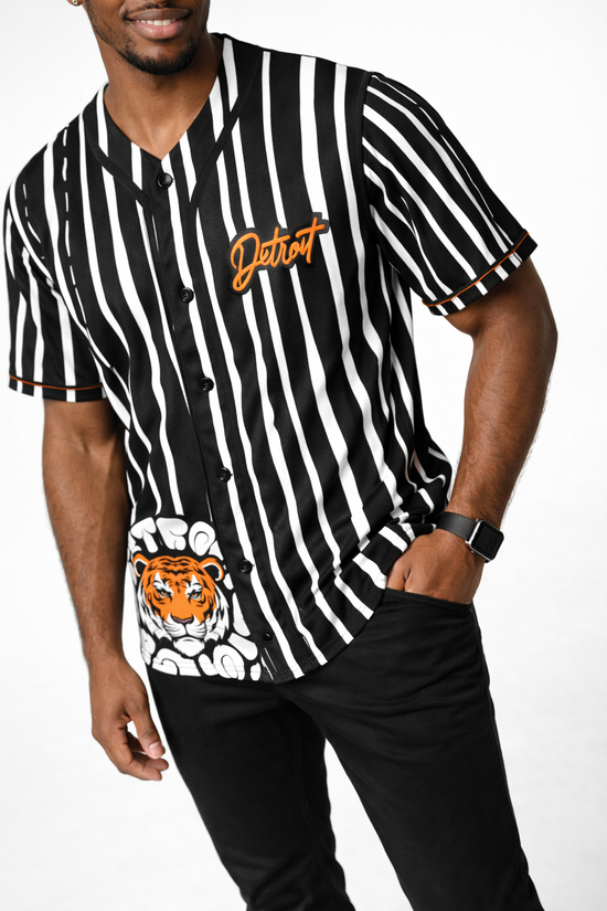 Detroit Stripe Tiger Baseball Jersey
