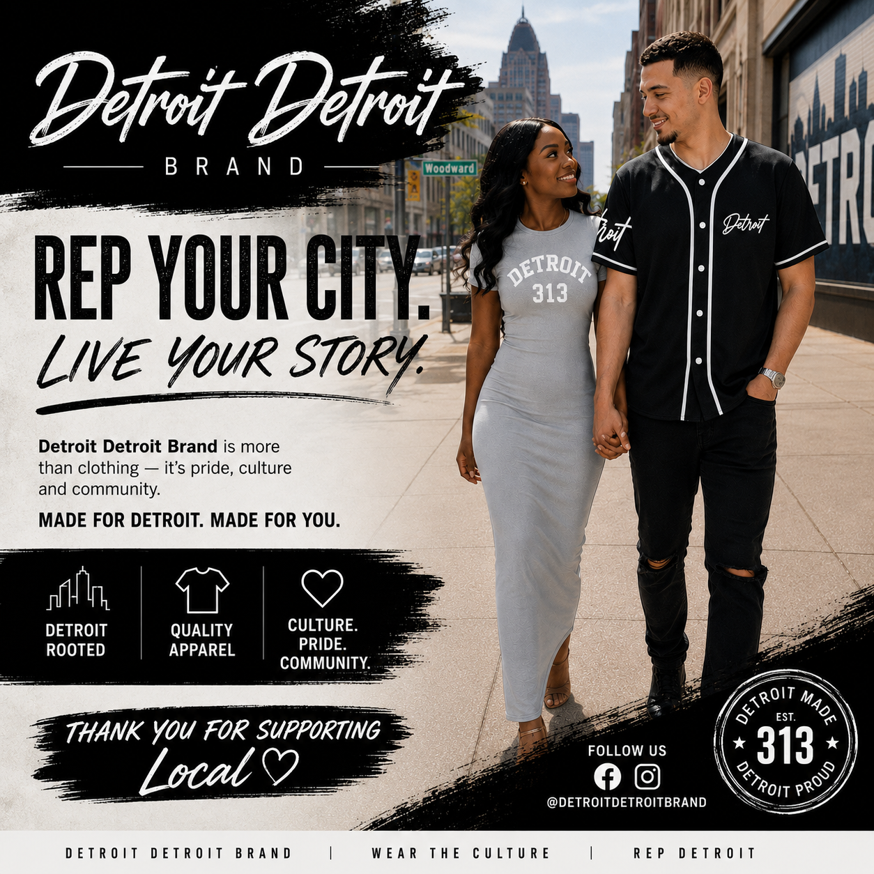 The 313 Couple Pack Black Jersey/Grey 313 Dress