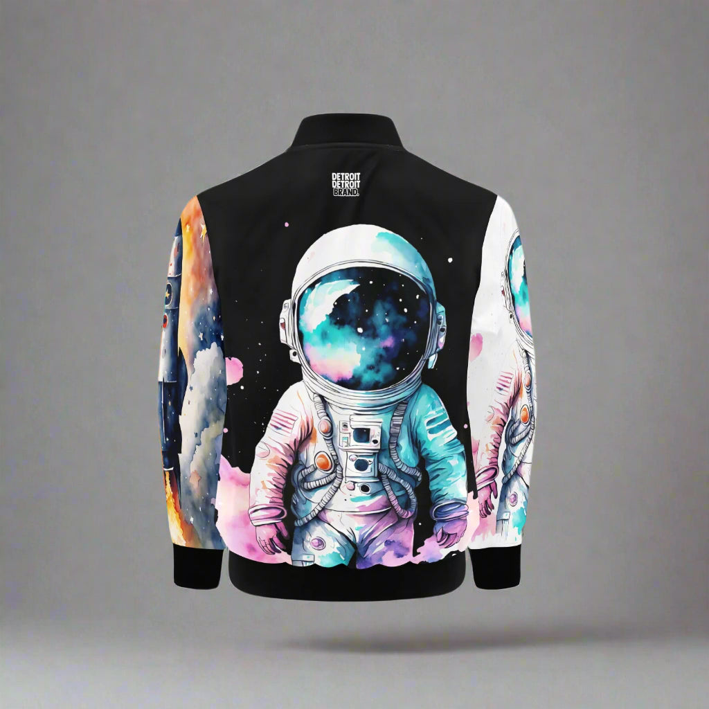 Jacket with an astronaut design on a white background