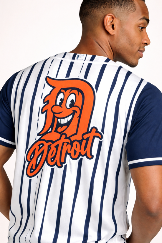 Detroit Tiger Baseball Jersey – Retro Stripe Edition