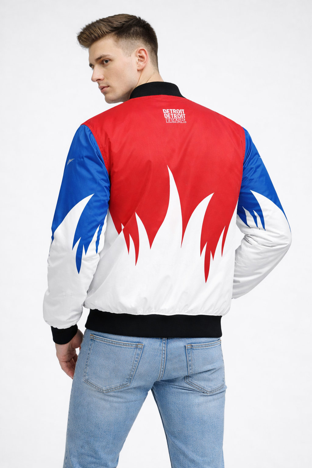Detroit Firewave Bomber Jacket — Red, White & Blue Edition