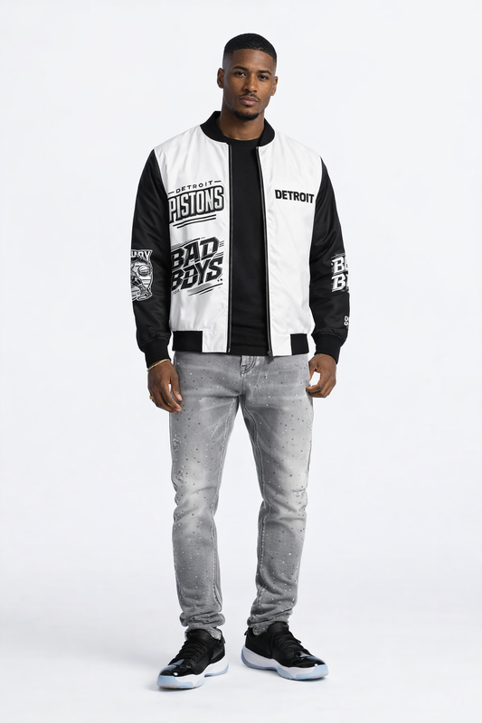 Detroit “Bad Boys” Two-Tone Bomber Jacket - The Detroit Detroit Brand