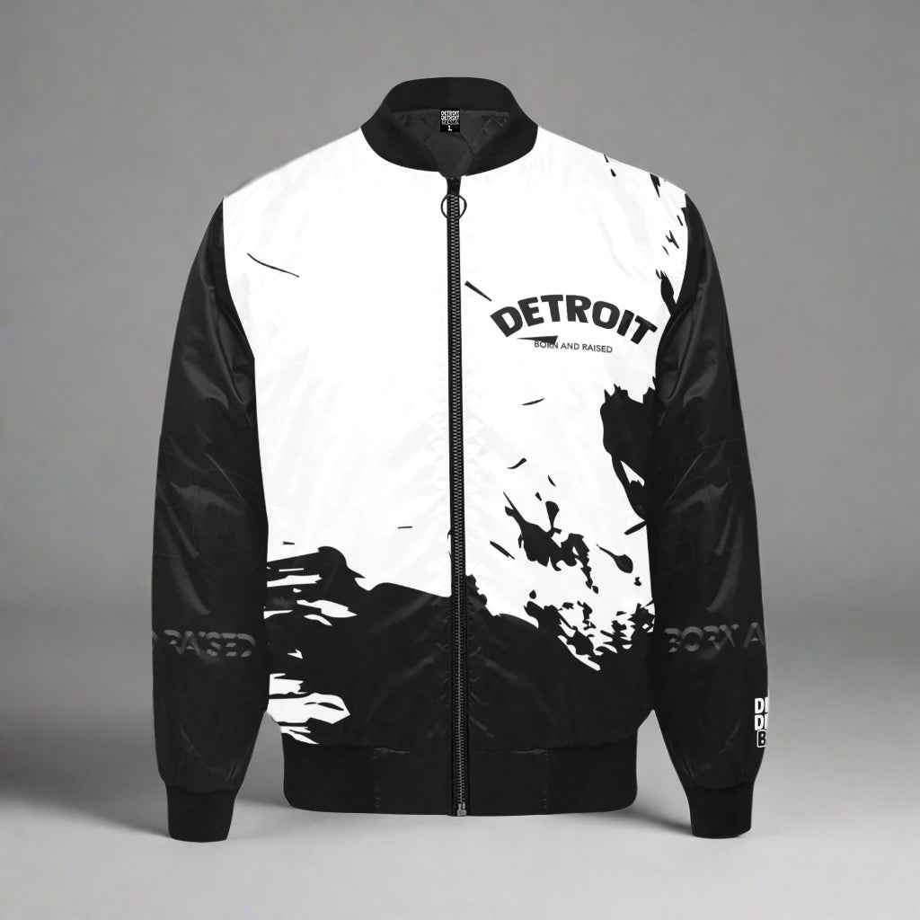 Detroit Ink Splash Bomber Jacket — Born & Raised Edition