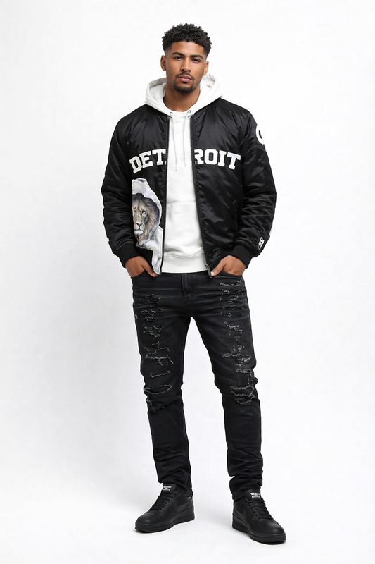 Detroit Lions “The Grit” Bomber Jacket - The Detroit Detroit Brand