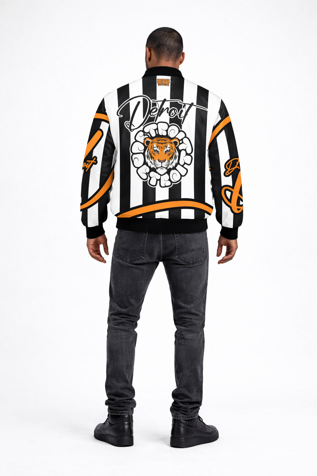 Detroit Detroit Brand Signature Bomber Jacket — Striped Edition - The Detroit Detroit Brand